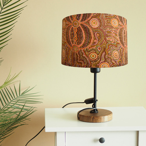 Orange floor deals lamp shade